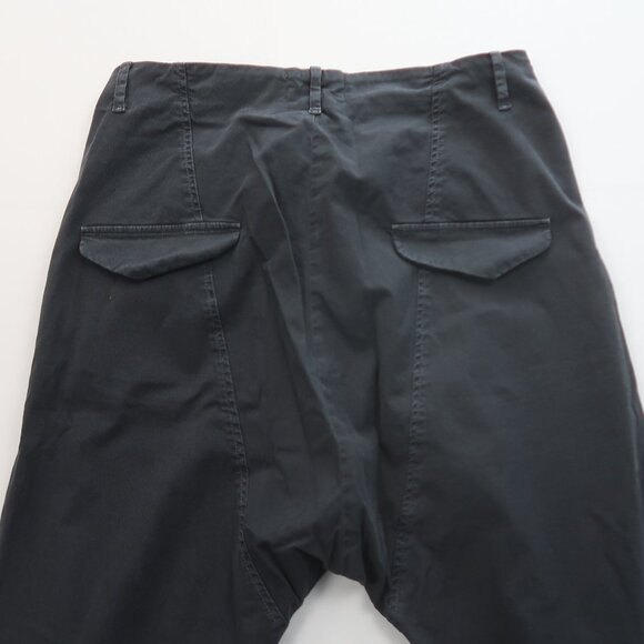 Nili Lotan Paris Pants in Washed Black Size 4 Baggy Drop Crotch - Picture 3 of 13